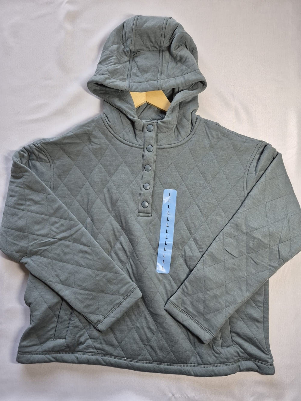 Lands' End Quilted Hoodie Pullover Kids Large (12-14)